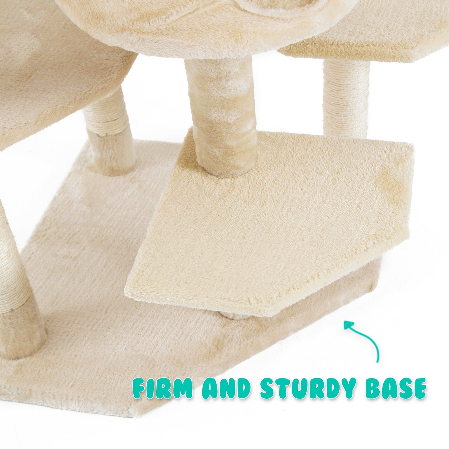 Cat Tree Multi Level Scratcher PARALA 201cm BEIGE Pet Care > Cat Supplies > Cat Scratchers Paw Mate
