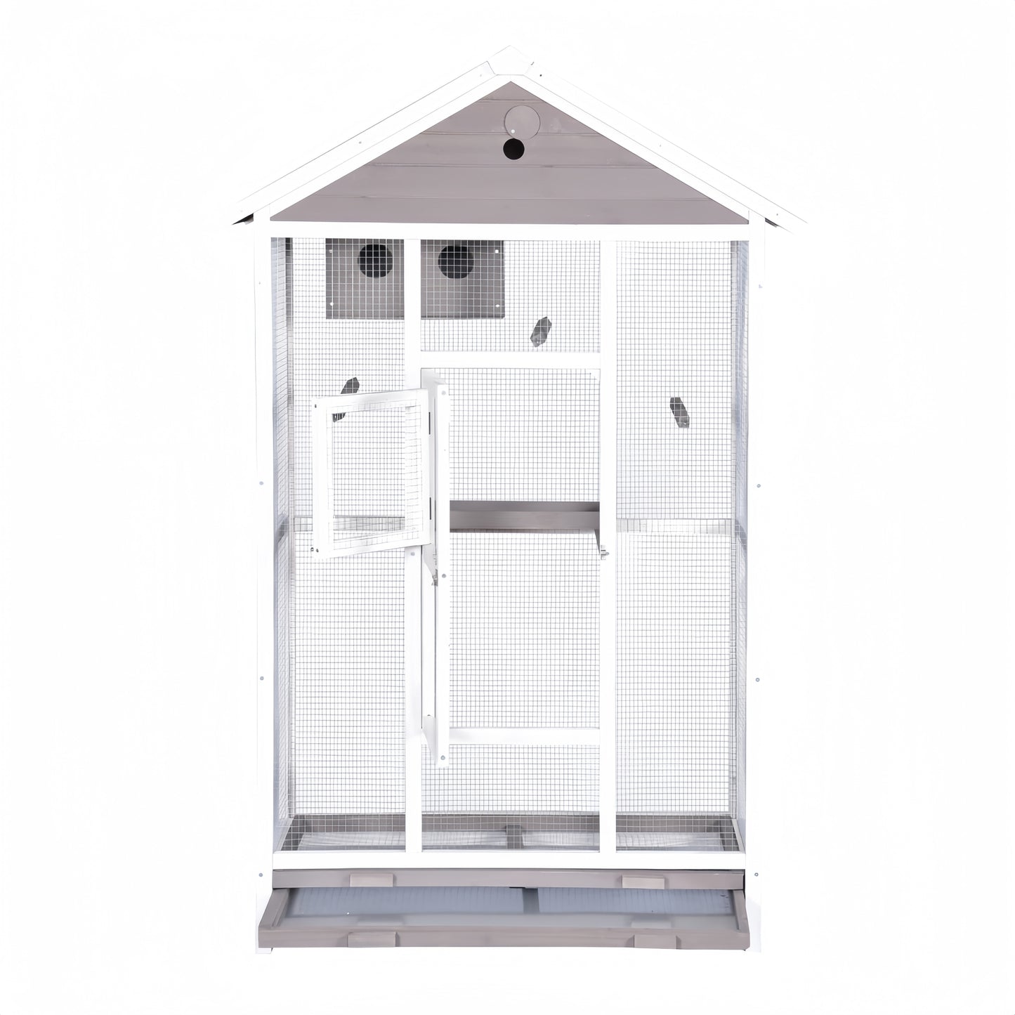 YES4PETS Wooden XXL Pet Cages Aviary Carrier Travel Canary Parrot Bird Cage Grey Pet Care > Bird > Bird Cages & Stands YES4PETS