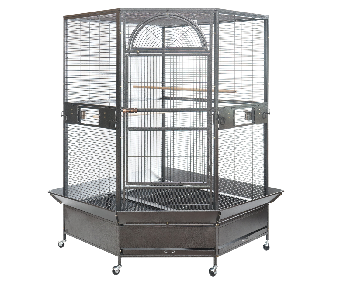 YES4PETS 185cm XXL Corner Bird Cage Pet Parrot Aviary Perch Castor Wheel Pet Care > Bird > Bird Cages & Stands YES4PETS