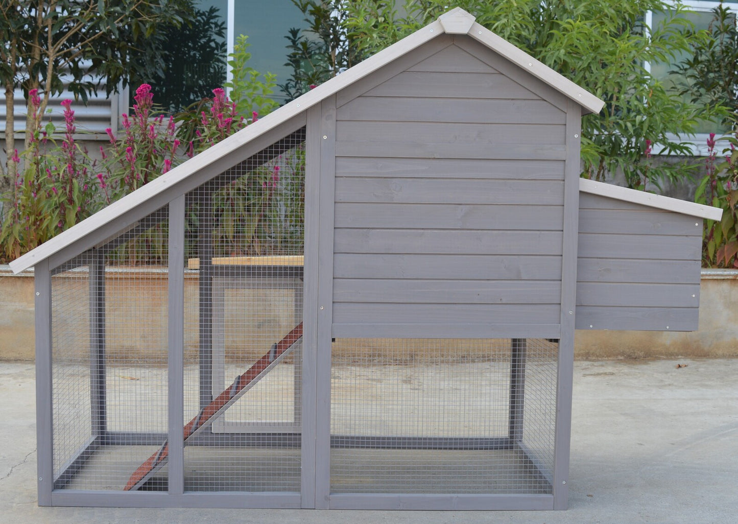 YES4PETS Grey Large Chicken Coop Rabbit Hutch Ferret Guinea Pig Cage Hen Chook Cat Kitten House Pet Care > Coops & Hutches > Small Animal Habitats & Cages YES4PETS