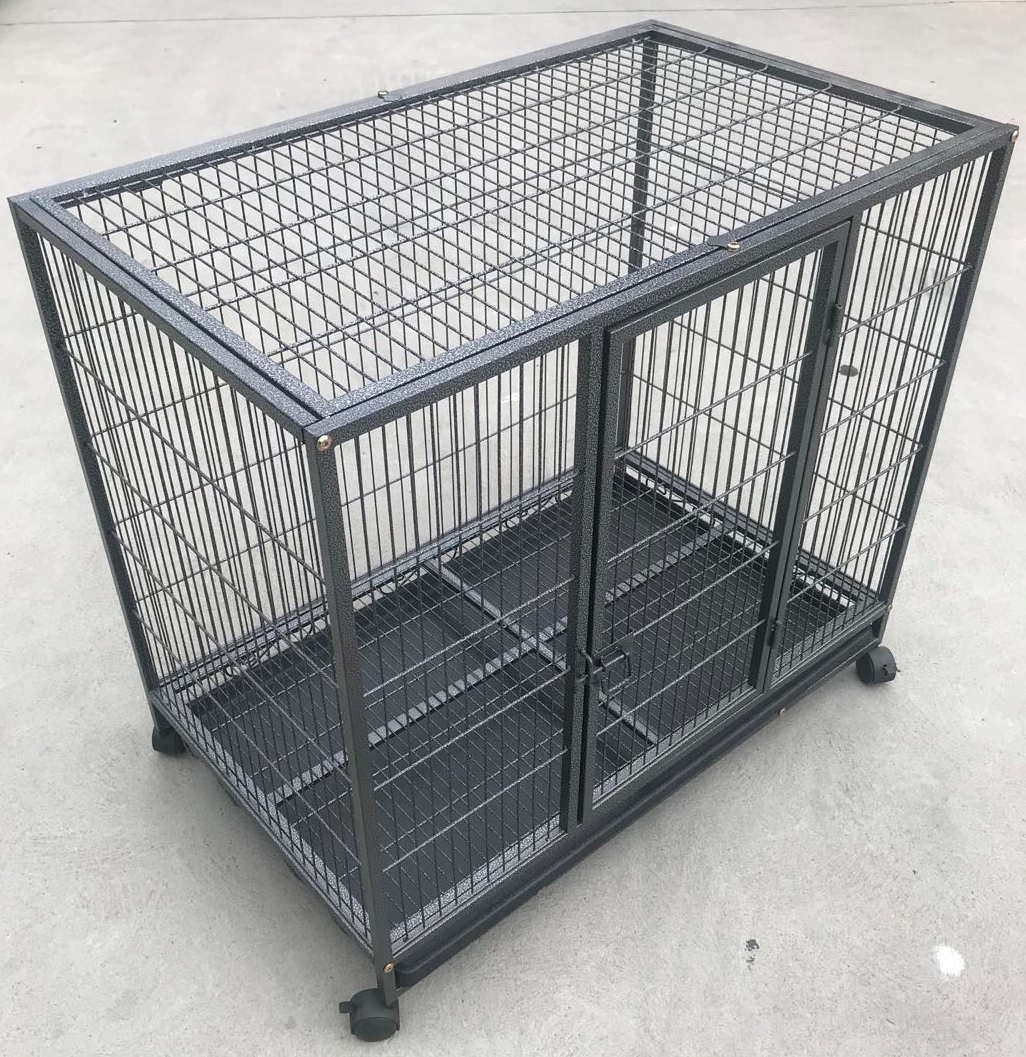 YES4PETS Medium Pet Dog Cat Cage Metal Rabbit Crate Carrier Kennel Wheel & Tray Pet Care > Coops & Hutches > Small Animal Habitats & Cages Woofy and Whiskers