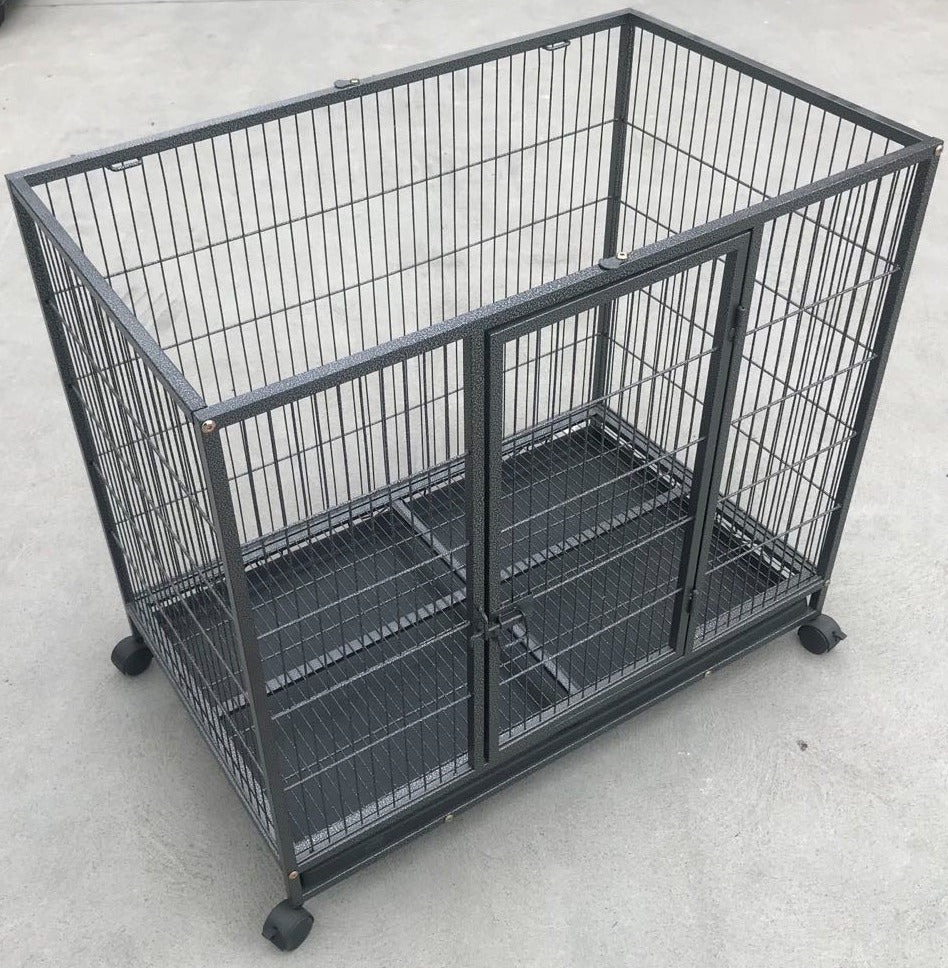 YES4PETS Medium Pet Dog Cat Cage Metal Rabbit Crate Carrier Kennel Wheel & Tray Pet Care > Coops & Hutches > Small Animal Habitats & Cages Woofy and Whiskers