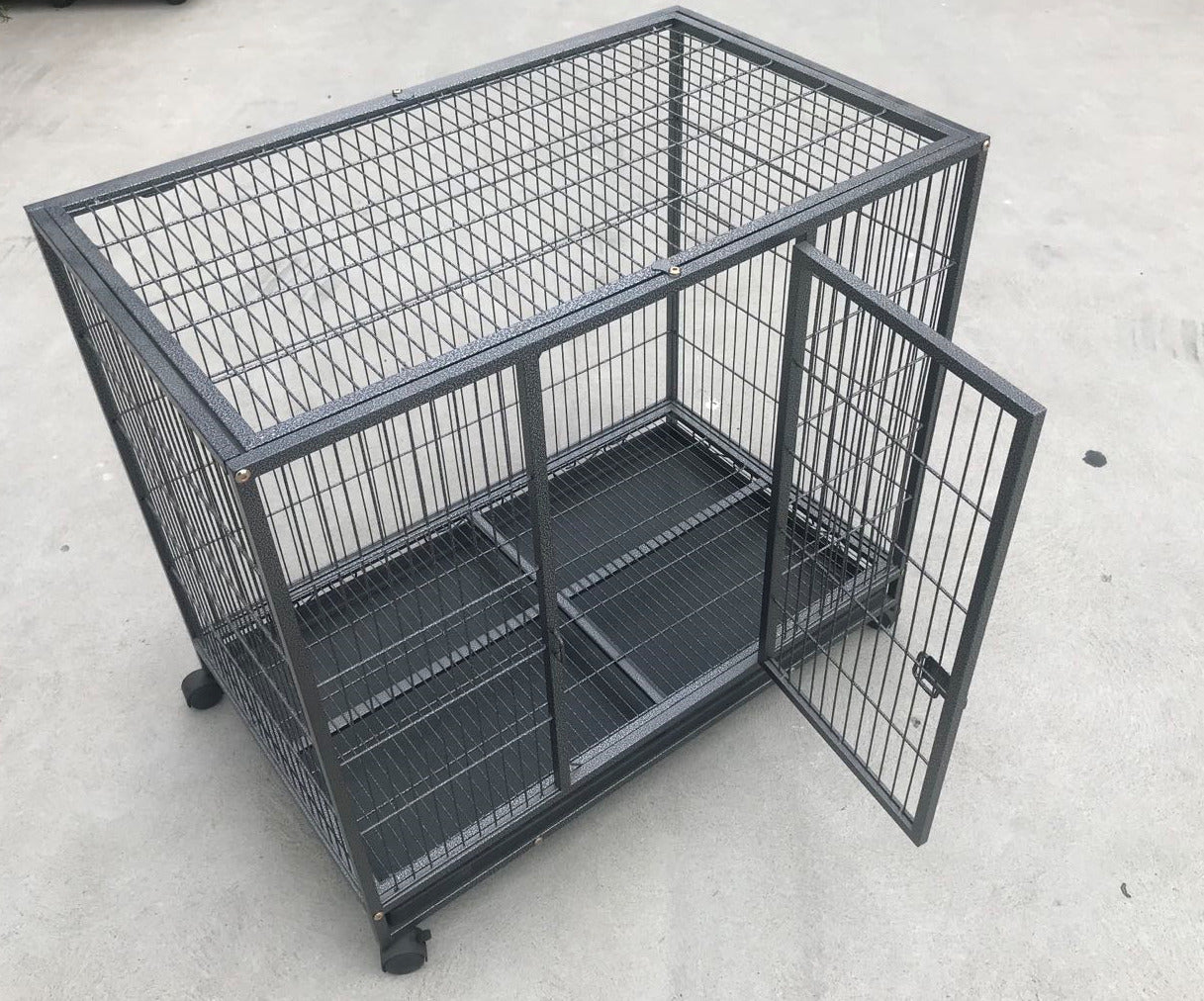 YES4PETS Medium Pet Dog Cat Cage Metal Rabbit Crate Carrier Kennel Wheel & Tray Pet Care > Coops & Hutches > Small Animal Habitats & Cages Woofy and Whiskers