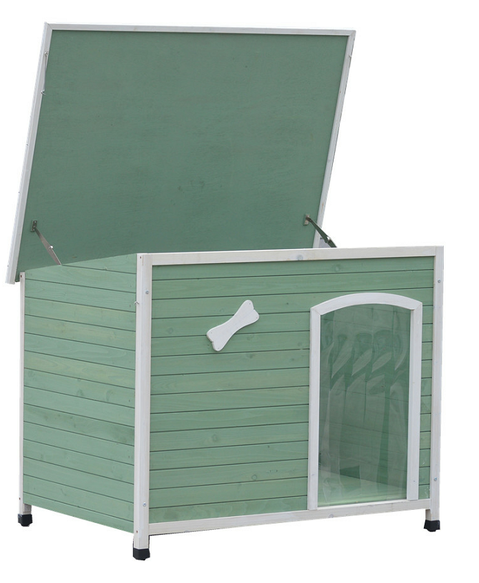 YES4PETS Medium Timber Pet Dog Kennel House Puppy Wooden Timber Cabin With Stripe Pet Care > Dog Supplies > Dog Kennels Woofy and Whiskers