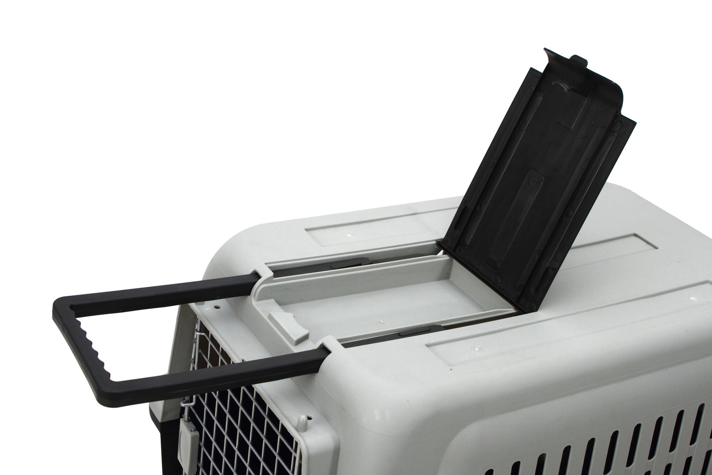 YES4PETS Large Plastic Kennels Pet Carrier Dog Cat Cage Crate With Handle and Wheel Black Pet Care > Dog Supplies > Dog Kennels YES4PETS