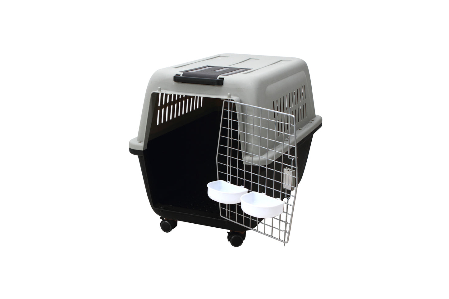 YES4PETS XL Plastic Kennels Pet Carrier Dog Cat Cage Crate With Handle and Removable Wheel Black Pet Care > Dog Supplies > Dog Kennels YES4PETS