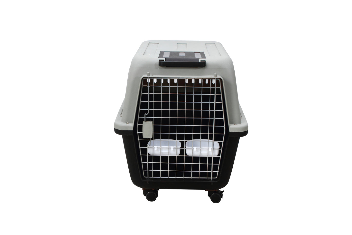 YES4PETS XL Plastic Kennels Pet Carrier Dog Cat Cage Crate With Handle and Removable Wheel Black Pet Care > Dog Supplies > Dog Kennels YES4PETS