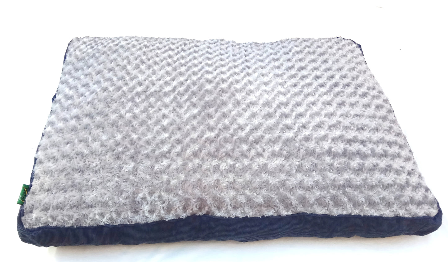 YES4PETS Medium Dog Puppy Pad Bed Kennel Mat Cushion Bed 85 x 60 cm Blue / Grey Pet Care > Dog Supplies > Dog Beds Woofy and Whiskers