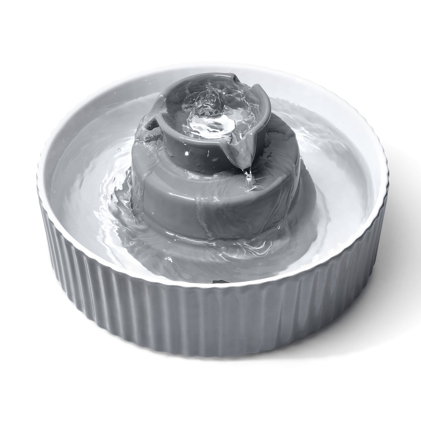 YES4PETS Grey Ceramic Electric Pet Water Fountain Dog Cat Water Feeder Bowl Dispenser Pet Care > Dog Supplies > Dog Bowls, Feeders & Waterers Woofy and Whiskers