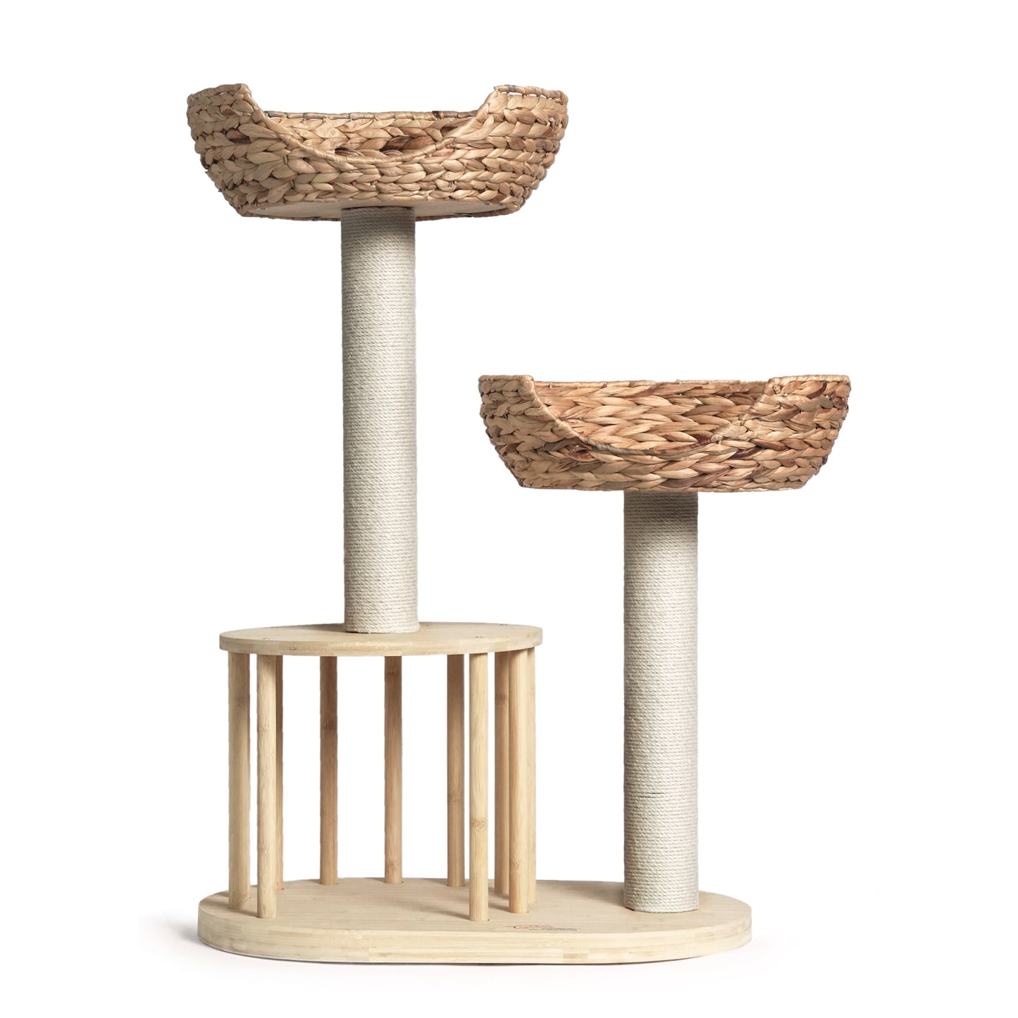 Whisker Wonderland Premium Eco Bamboo Cat Tree Medium - Natural Bamboo Structure, Safe & Stable, Multi-Functional Cat Furniture, Climbing & Scratching Pet Care > Cat Supplies > Cat Furniture Whiskers wonderland