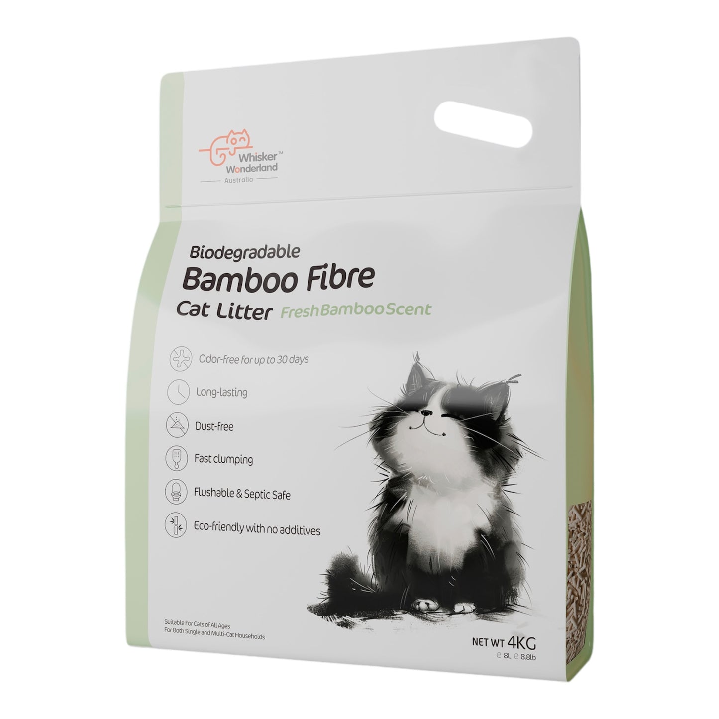 Whisker Wonderland Bulk Biodegradable Bamboo Fibre Cat Litter 4KG - Full Box (Save More!) | Superior Odour Control, Fast Clumping & Flushable | Eco-Friendly Value Pack Pet Care > Cat Supplies > Cat Litter Whiskers wonderland