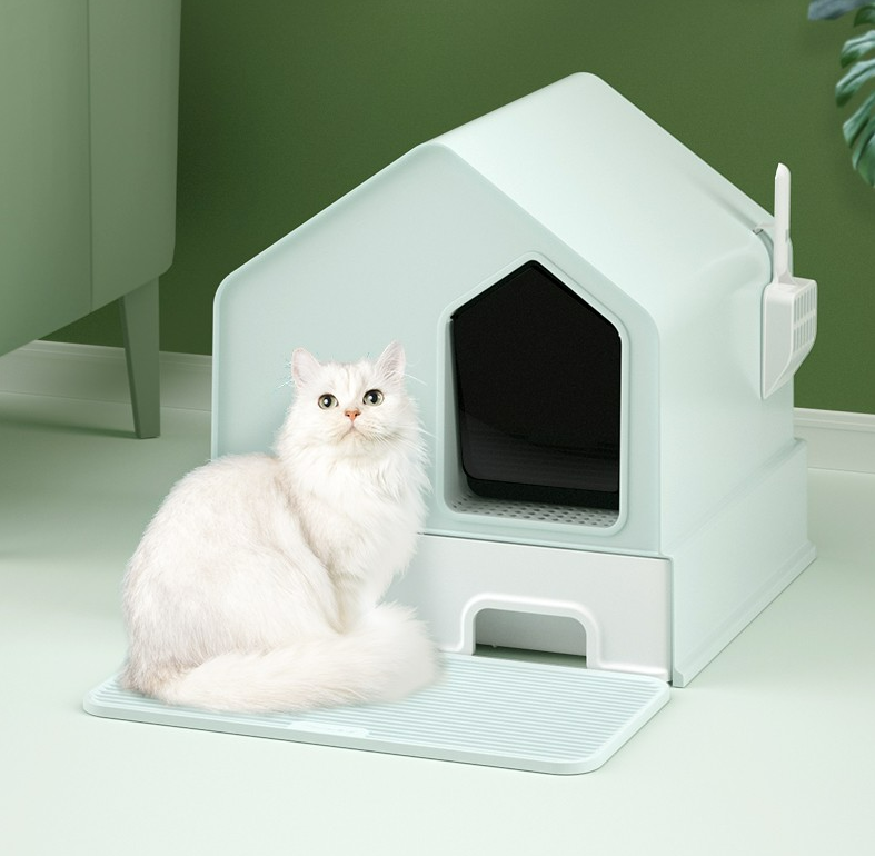 Petwiz Enclosed Cat Litter Box House – Green Pet Care > Cat Supplies > Cat Litter Woofy and Whiskers