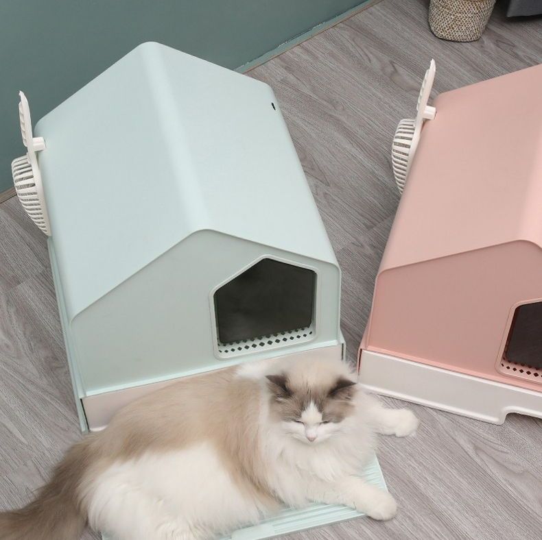 Petwiz Enclosed Cat Litter Box House – Green Pet Care > Cat Supplies > Cat Litter Woofy and Whiskers