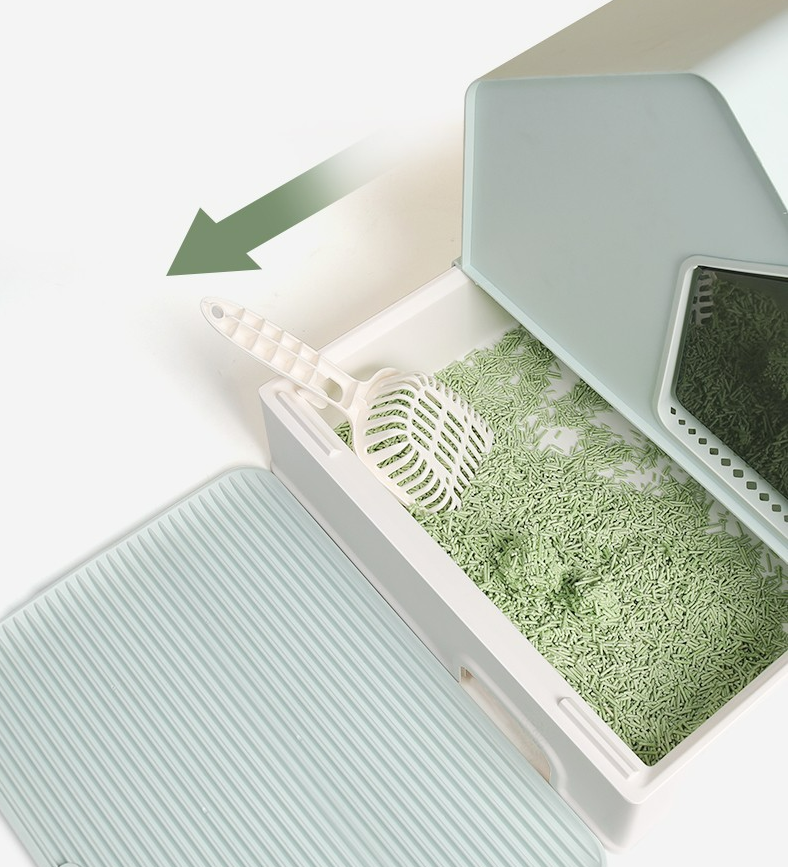 Petwiz Enclosed Cat Litter Box House – Green Pet Care > Cat Supplies > Cat Litter Woofy and Whiskers