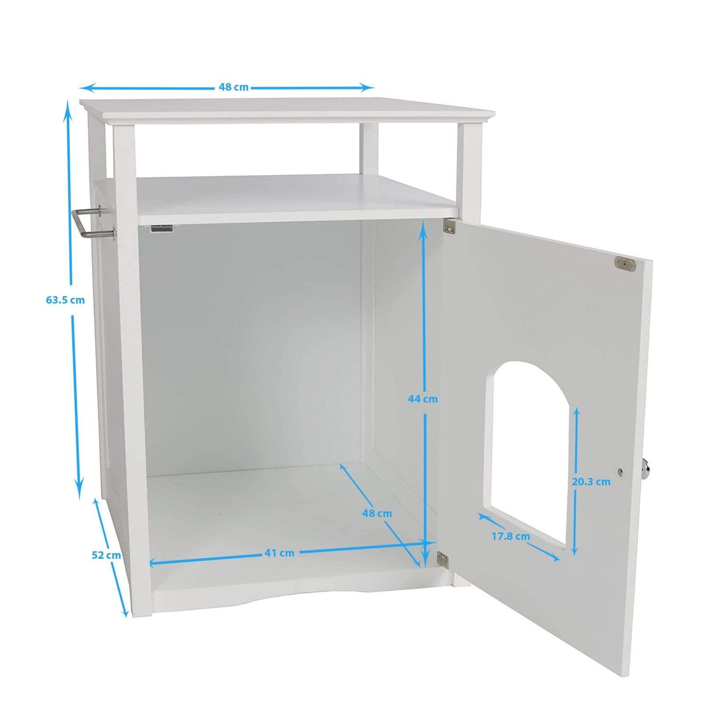 Jasper 2 Cat Litter Cabinet, White Pet Care > Cat Supplies > Cat Litter Woofy and Whiskers