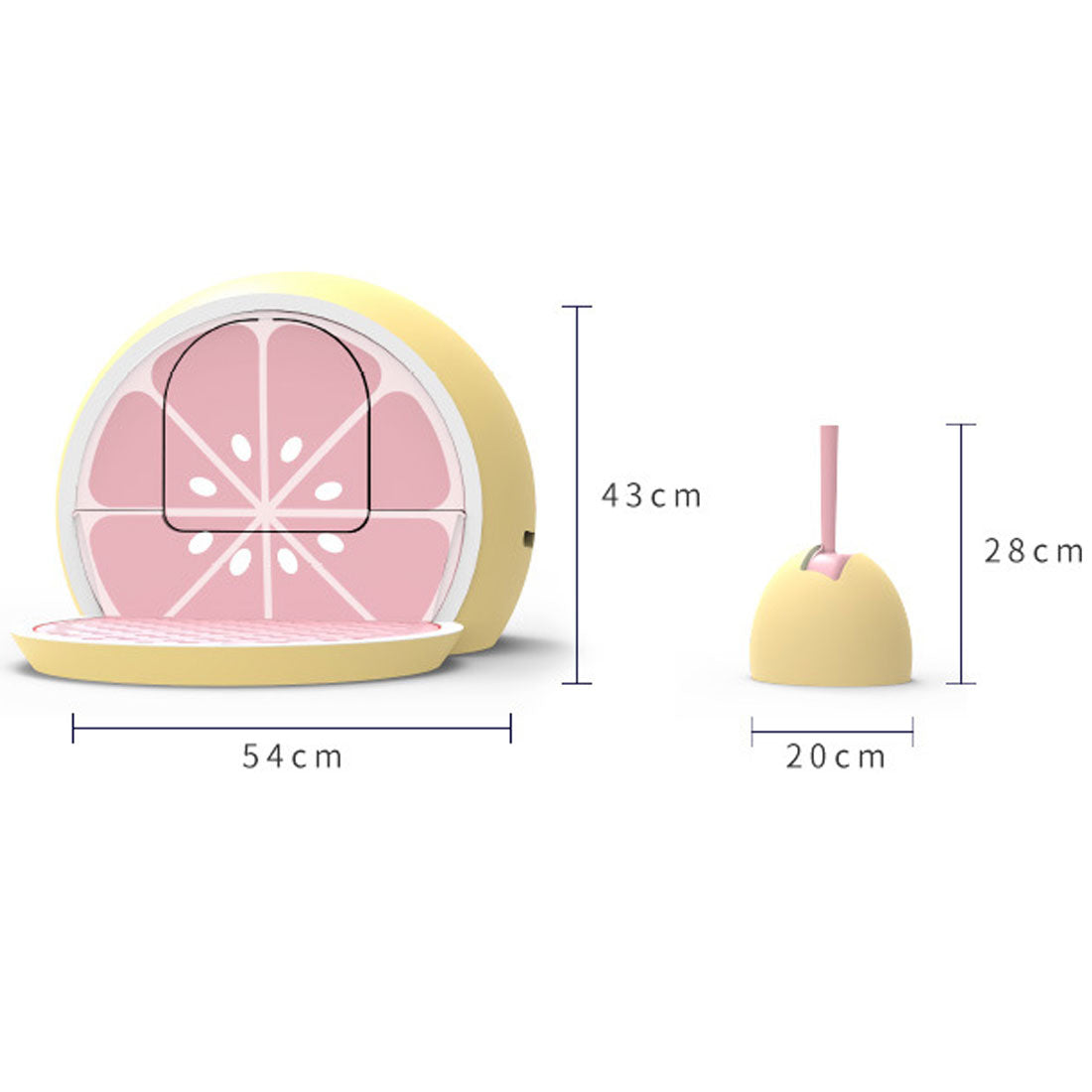 Vetreska Fruity Portable Cat Kitty Toilet Litter Box Tray House Lid Scoop Set Grapefruit Pet Care > Cat Supplies > Cat Litter Woofy and Whiskers