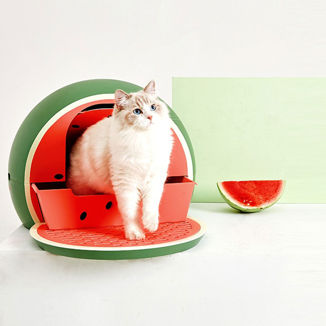 Vetreska Fruity Portable Cat Kitty Toilet Litter Box Tray House Lid Scoop Set Watermelon Pet Care > Cat Supplies > Cat Litter Woofy and Whiskers