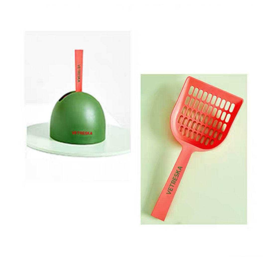 Vetreska Fruity Portable Cat Kitty Toilet Litter Box Tray House Lid Scoop Set Watermelon Pet Care > Cat Supplies > Cat Litter Woofy and Whiskers