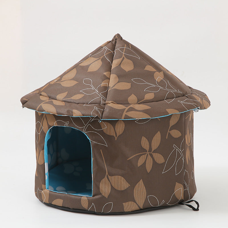 Outdoor Waterproof Cat House - Insulated, Weatherproof, Warm Shelter for Cats, Ideal for Winter Protection,Size: L 45*41cm Pet Care > Cat Supplies > Cat Furniture Woofy and Whiskers
