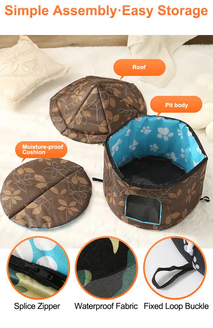 Outdoor Waterproof Cat House - Insulated, Weatherproof, Warm Shelter for Cats, Ideal for Winter Protection, Size: L 45*41cm Pet Care > Cat Supplies > Cat Furniture Woofy and Whiskers