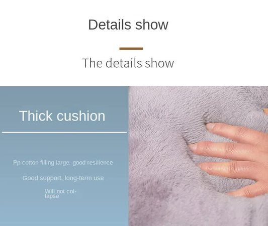 Gray Half-Enclosed Cat Bed - Soft Short Velvet Fabric with Sponge + PP Cotton Filling, S Size (28x28x30 cm) Pet Care > Cat Supplies > Cat Furniture Woofy and Whiskers