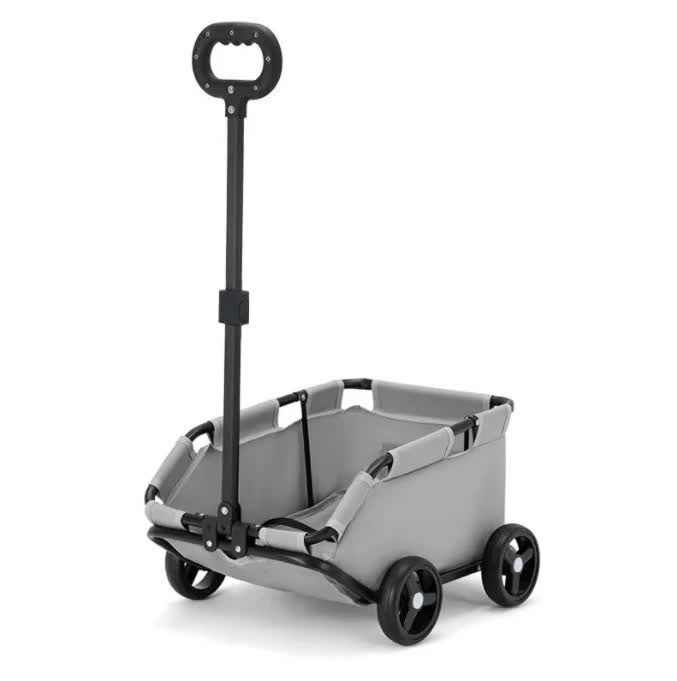 Grey Compact Foldable Pet Stroller for Dogs and Cats - Lightweight Travel Pushchair for Small Pets, Teddy Dogs, and Cats - Portable and Collapsible Pet Buggy for Outdoor Adventures Tools > Tools Storage > Utility Trolleys Woofy and Whiskers