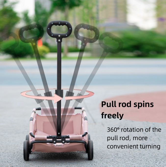 Black Compact Foldable Pet Stroller for Dogs and Cats - Lightweight Travel Pushchair for Small Pets, Teddy Dogs, and Cats - Portable and Collapsible Pet Buggy for Outdoor Adventures Tools > Tools Storage > Utility Trolleys Woofy and Whiskers
