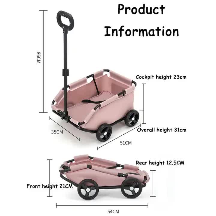 Black Compact Foldable Pet Stroller for Dogs and Cats - Lightweight Travel Pushchair for Small Pets, Teddy Dogs, and Cats - Portable and Collapsible Pet Buggy for Outdoor Adventures Tools > Tools Storage > Utility Trolleys Woofy and Whiskers