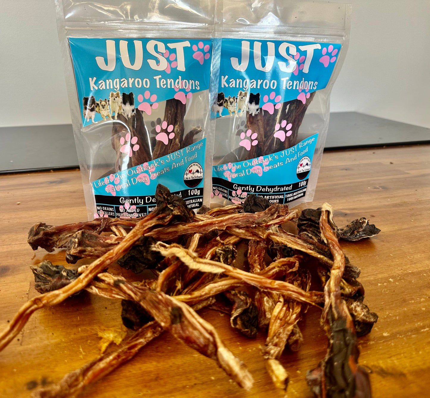 1x Just Kangaroo Tendons Pet Care > Pet Food > Dog Food Life in the outback
