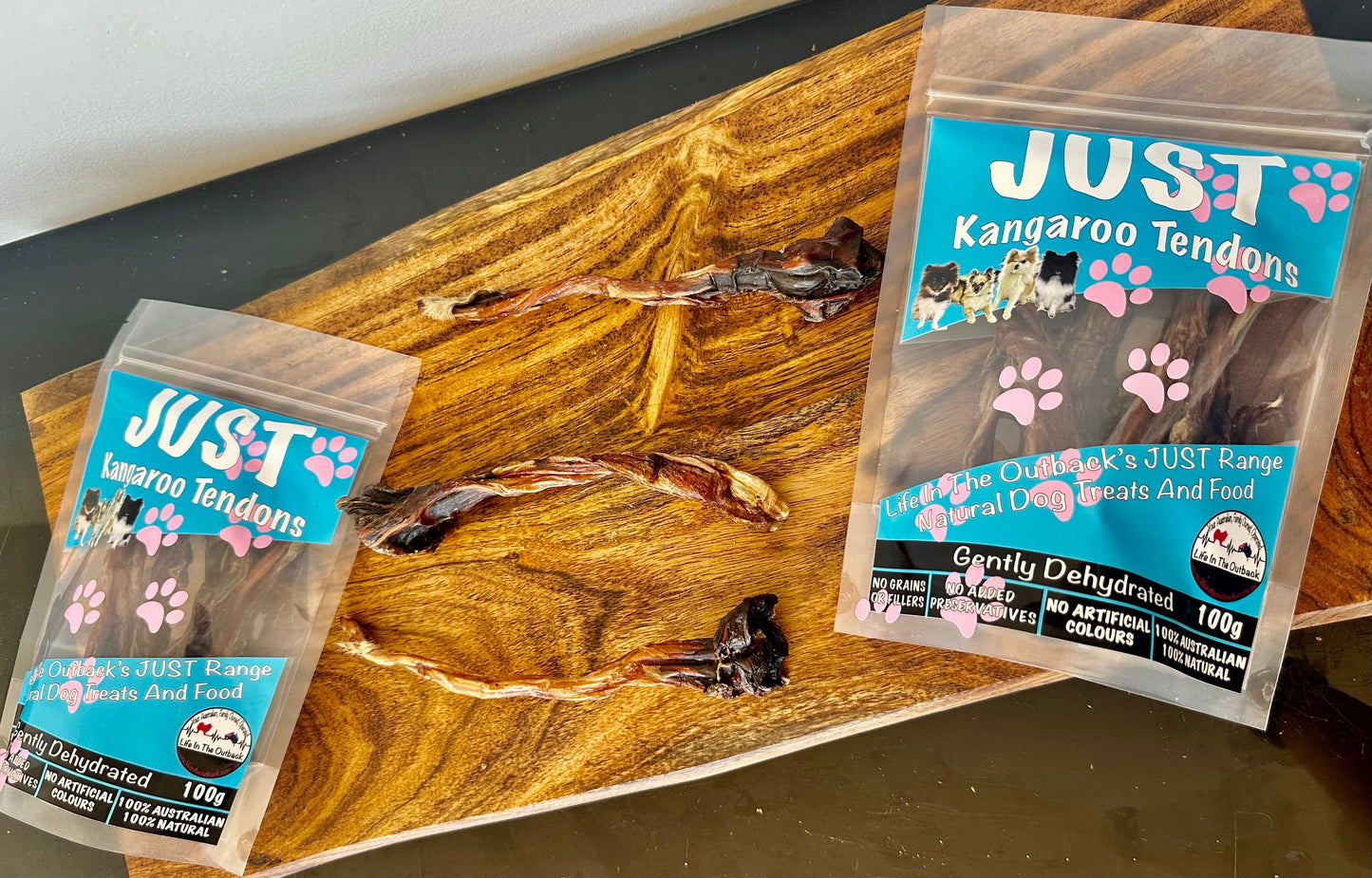 1x Just Kangaroo Tendons Pet Care > Pet Food > Dog Food Life in the outback