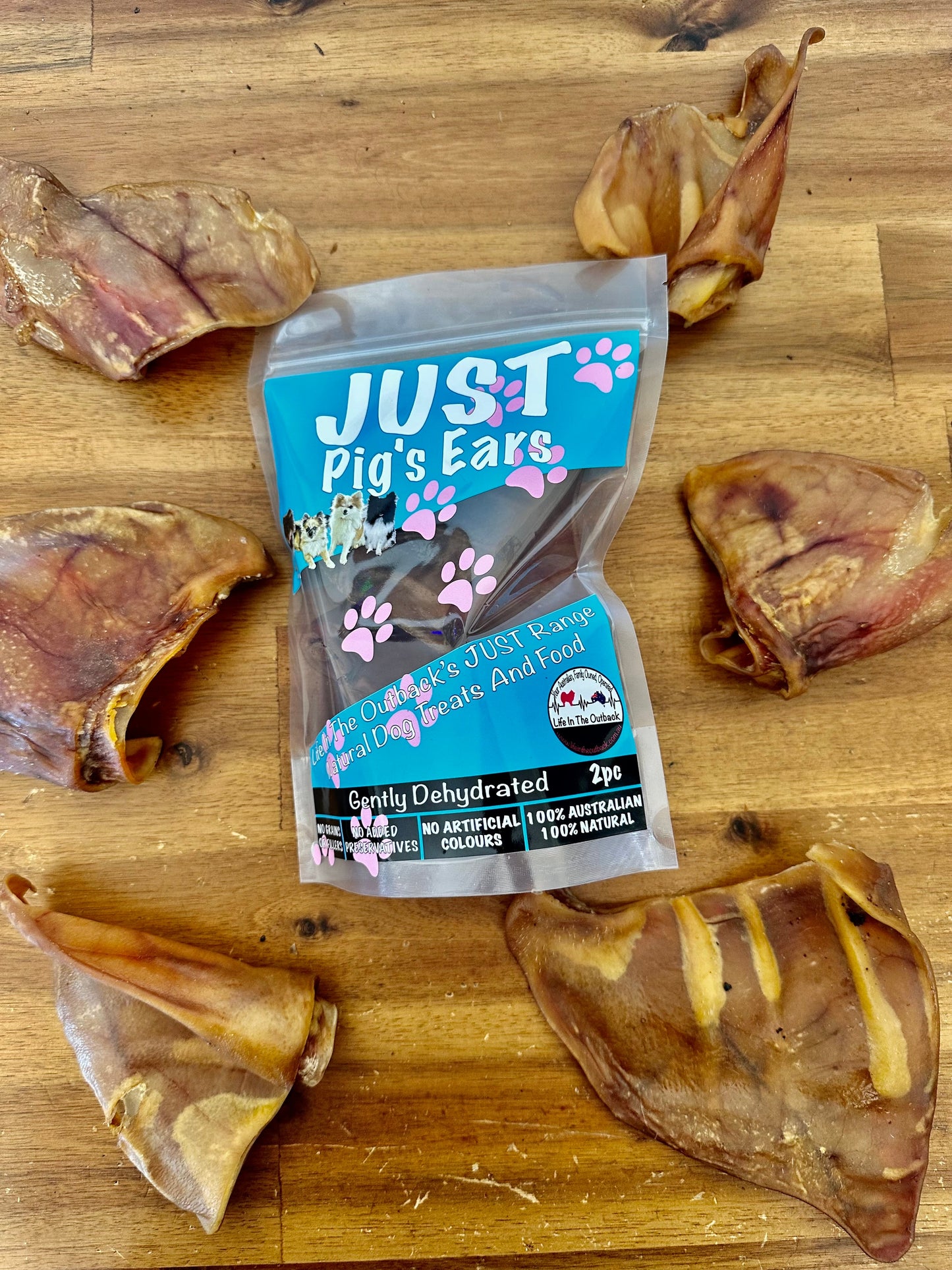 1x Just Pig's Ears Pet Care > Pet Food > Dog Food Life in the outback