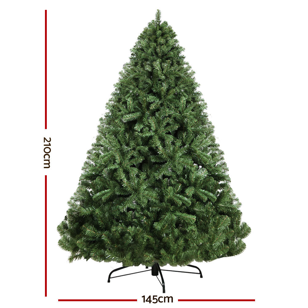 Jingle Jollys Christmas Tree 2.1M Xmas Tree Decorations Green 1250 Tips Occasions > Christmas > Christmas Trees Woofy and Whiskers