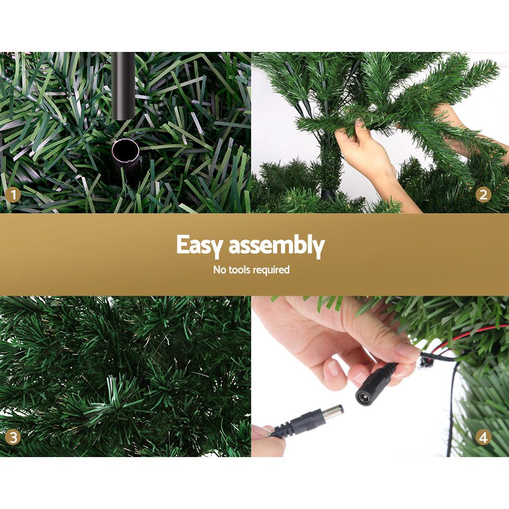 Jingle Jollys 1.8m Christmas Tree Optic Fibre LED Xmas tree 300 Tips Occasions > Christmas > Christmas Trees Jingle jollies