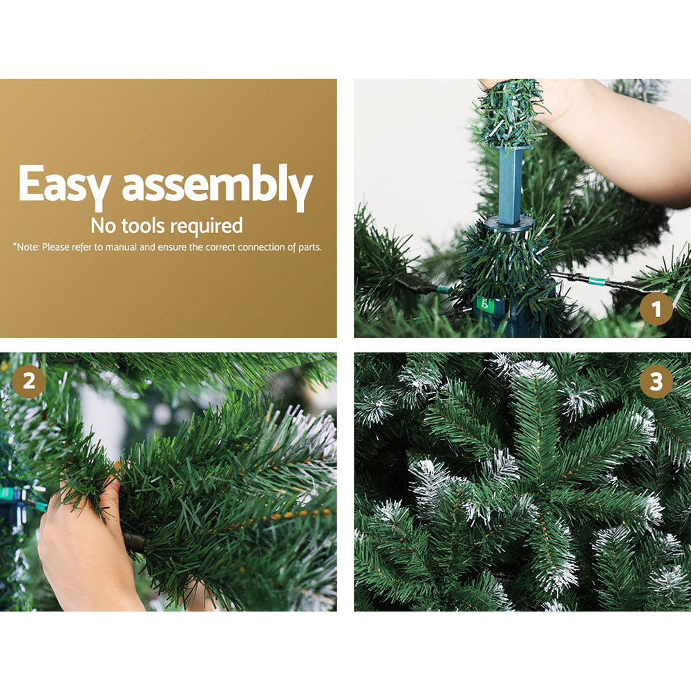 Jingle Jollys Christmas Tree 1.8m Snowy Xmas Tree Decoration 650 Tips Occasions > Christmas > Christmas Trees Woofy and Whiskers