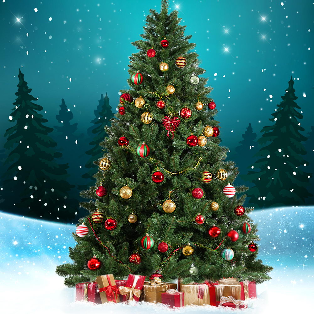 Jingle Jollys Christmas Tree 2.1m Green Xmas Tree Decorations 905 Tips Occasions > Christmas > Christmas Trees Woofy and Whiskers