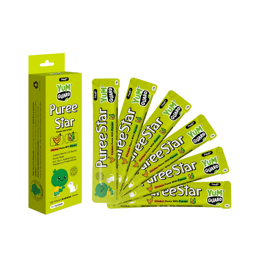 YUMGUARD YumGuard Puree Star Chicken with Cranberry & Blueberry Cat treats proudi Star Chicken with Papaya