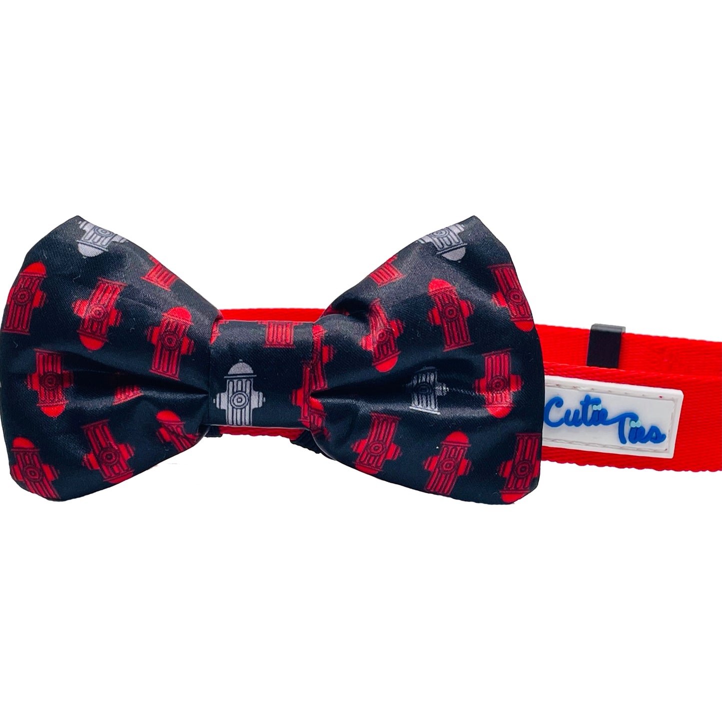 Fish Bone Red Dog Bow Tie Dog Apparel bow tie cuter Ties Fire Hydrant