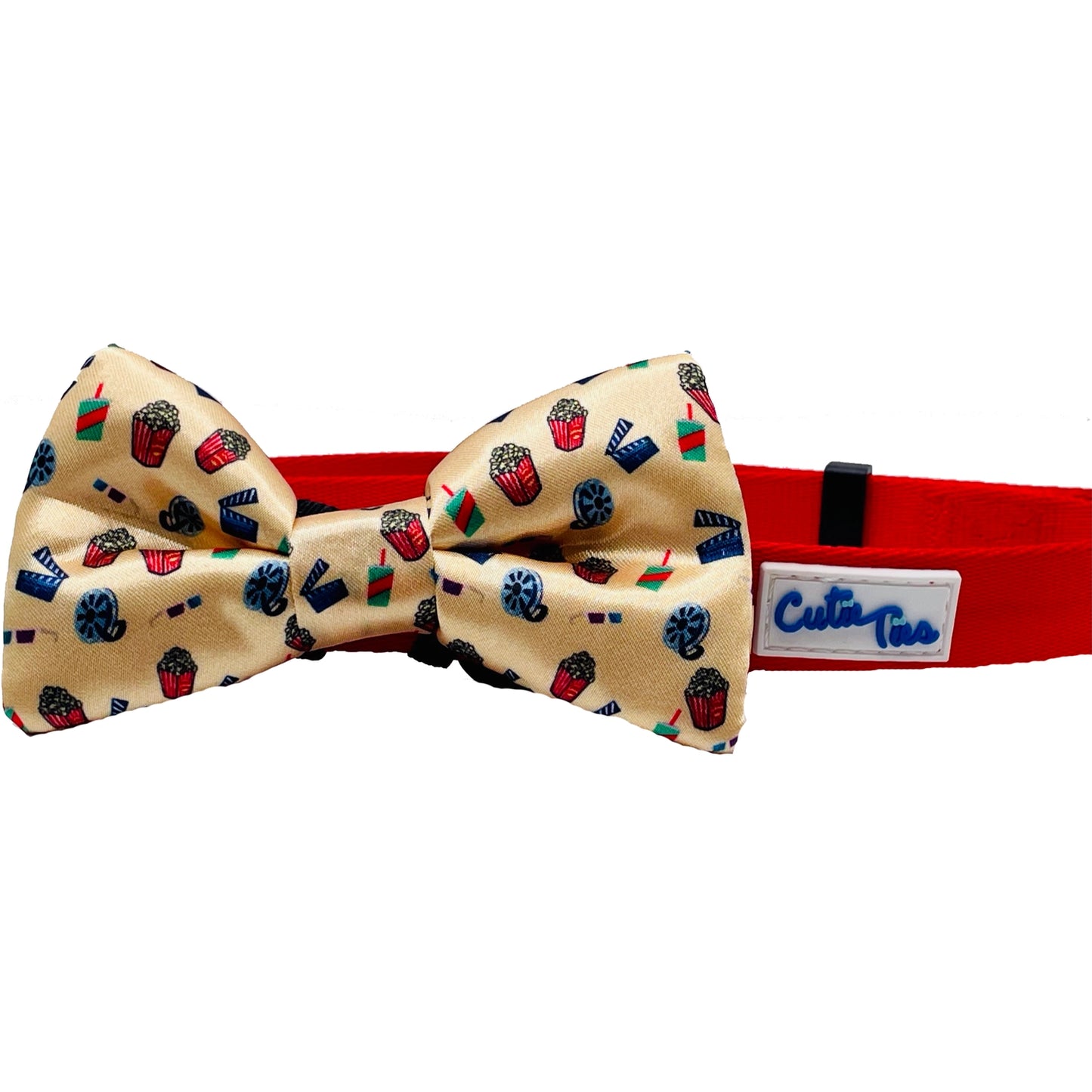 Fish Bone Red Dog Bow Tie Dog Apparel bow tie cuter Ties Movie night