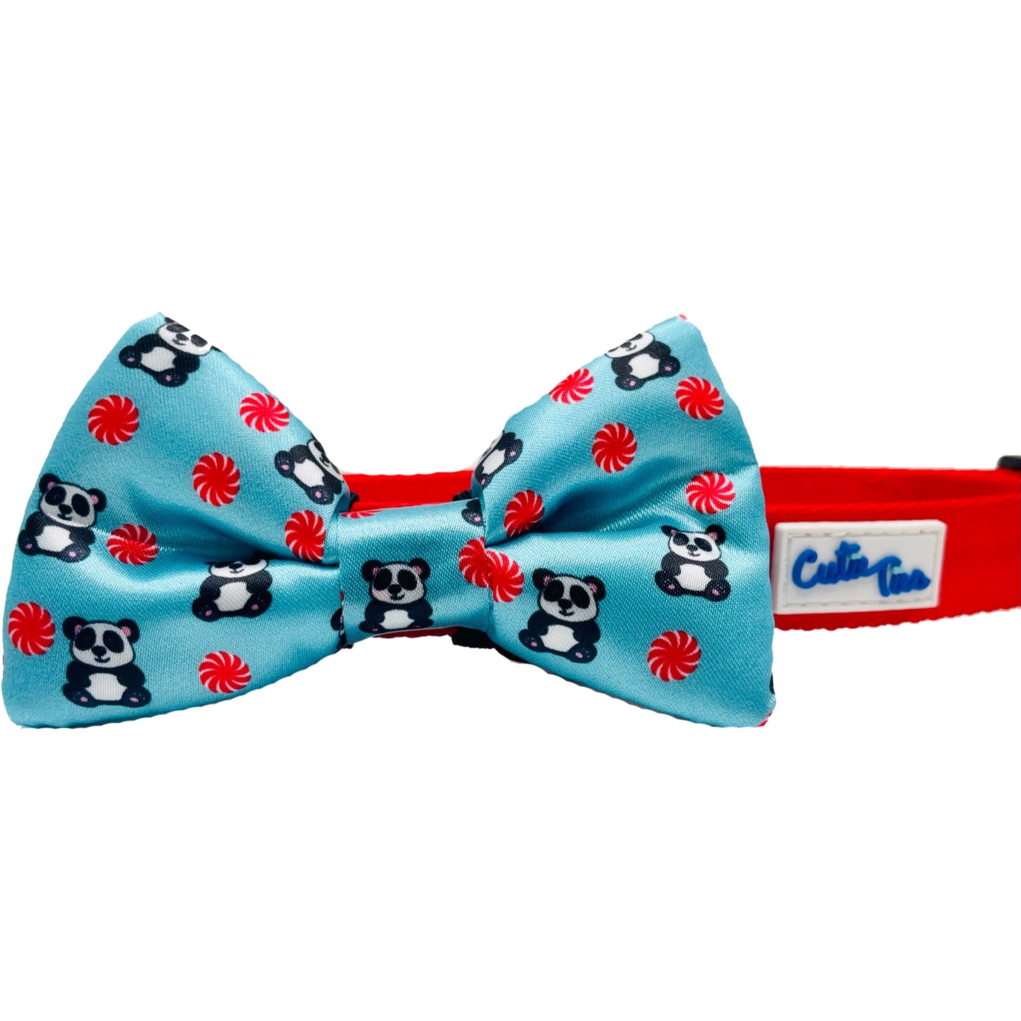 Fish Bone Red Dog Bow Tie Dog Apparel bow tie cuter Ties Peppermint Panda