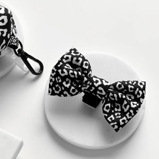 Cocopup London – Bow Tie – Black Leopard Dog Apparel bow tie Cocopup London