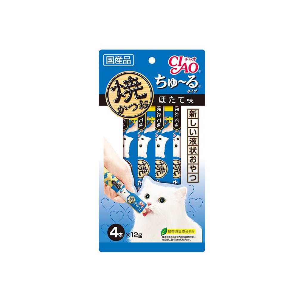 CIAO Churu Puree Cat Wet Treat -Tuna (Skipjack)- 14G X 4 SC-72 X6 Pet Care > Pet Food CIAO Scallop Flavour