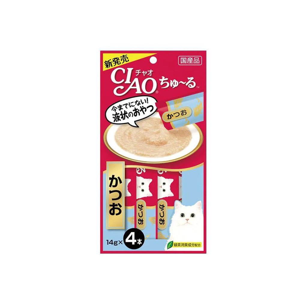 CIAO Churu Puree Cat Wet Treat -Tuna (Skipjack)- 14G X 4 SC-72 X6 Pet Care > Pet Food CIAO Tuna (SkipJack)