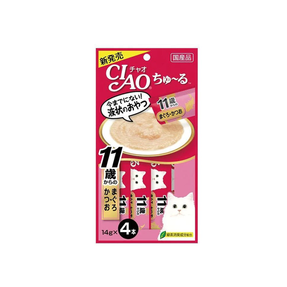 CIAO Churu Puree Cat Wet Treat -Tuna (Skipjack)- 14G X 4 SC-72 X6 Pet Care > Pet Food CIAO Tuna with Collagen for Older cats