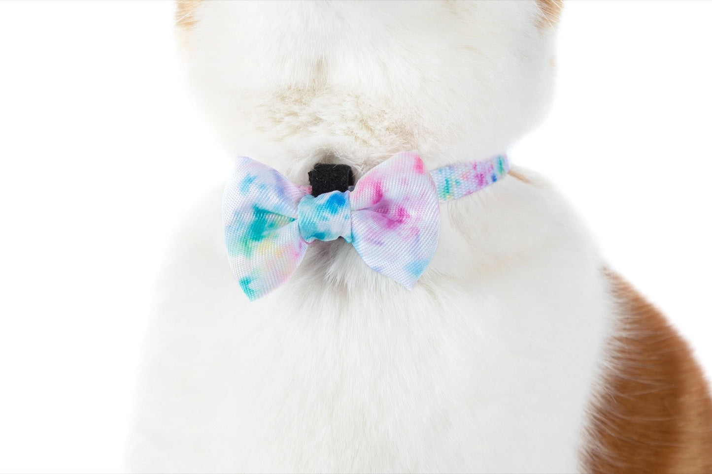Cat Collar & Bow Tie: Cotton Candy cat collar & Bow Tie Little Kitty Co