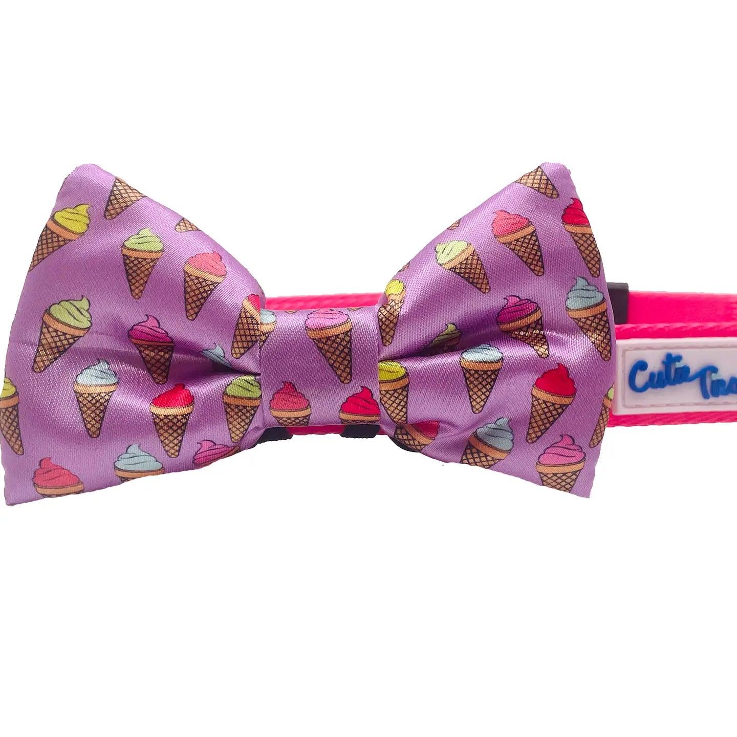 Fish Bone Red Dog Bow Tie Dog Apparel bow tie cuter Ties Ice cream cone