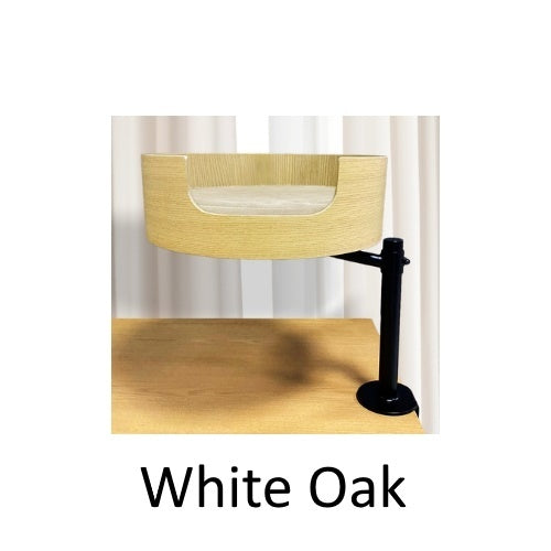 Desk Nest Cat Bed - The Purrfect Cat Bed for Your Desk Cat bed desk Nest white oak
