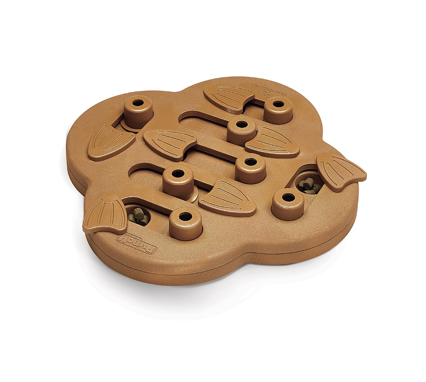 Nina Ottoson by Outward Hound dog hide and slide tan interactive treat puzzle dog toy Interactive dog puzzle Outward Hound Hide and slide tan