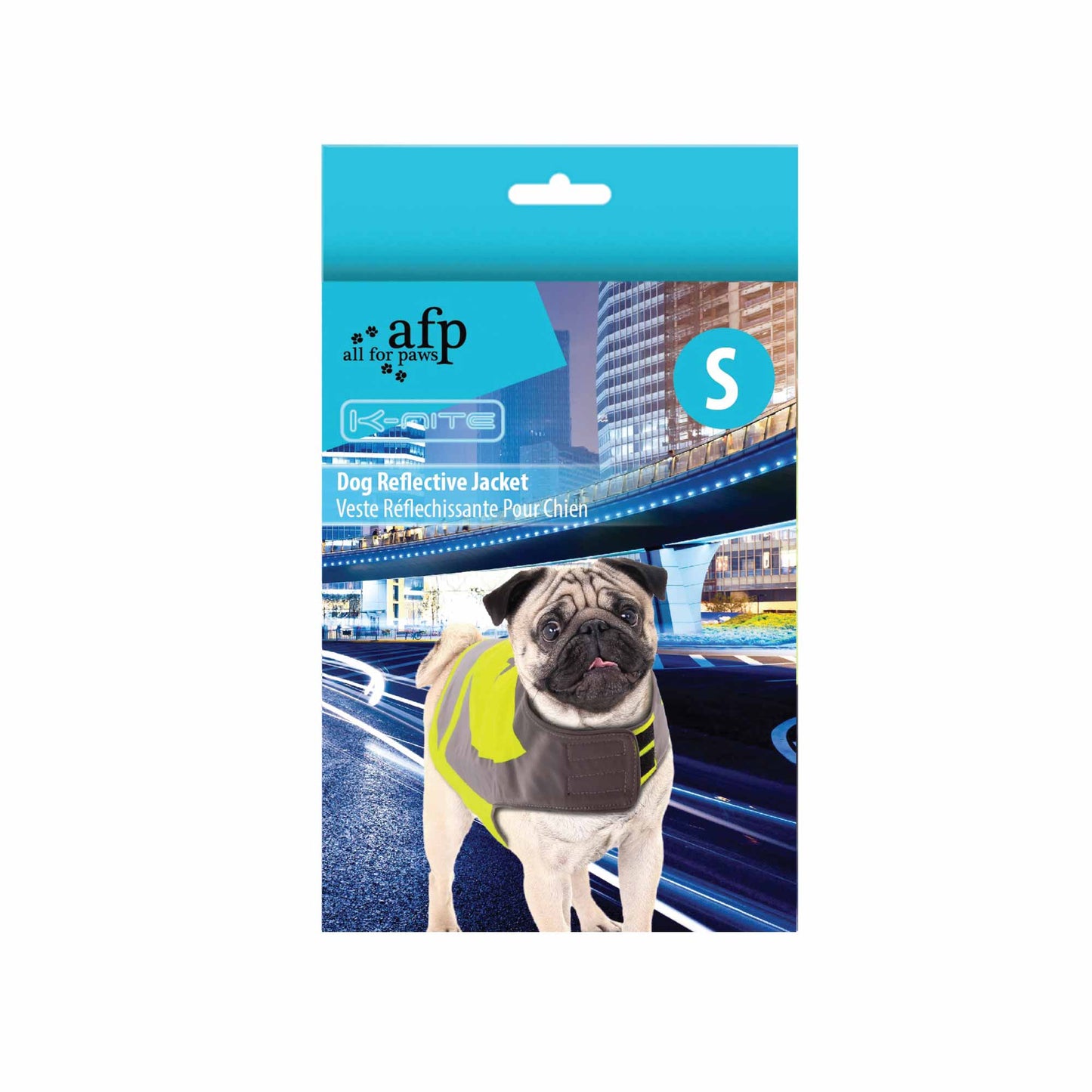 Dog Reflective Jacket Hi Vis Vest with Light Up Pendant Pet Safety Walking Coat Reflective Dog Apparel Woofy and Whiskers Small