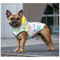 GF Pet Reversible Elasto - Fit Dog Raincoat in Neon Yellow/Soft Tie DyeWoofy and Whiskers