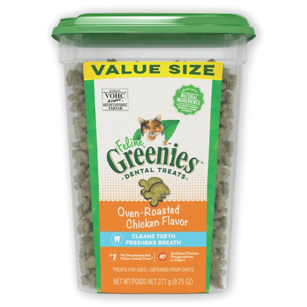 Greenies - Dental Cat Treats - Value Tube Cat treats Greenies Oven Roasted Chicken
